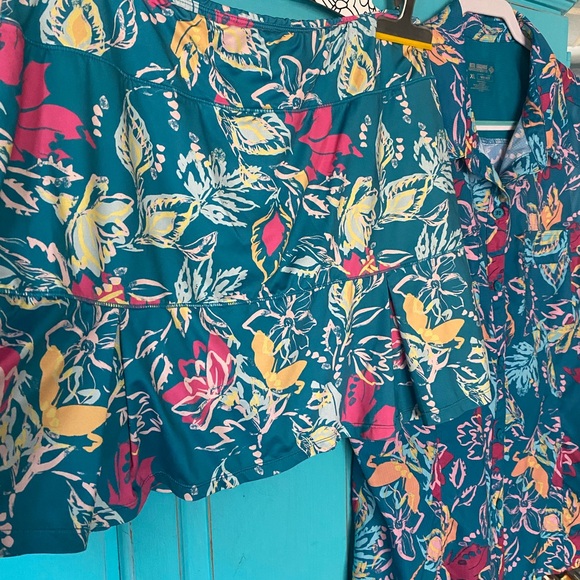 Reel Life Summer Matching Set Women Large - Extra Large Swim Cover Up Tropical - Picture 9 of 16